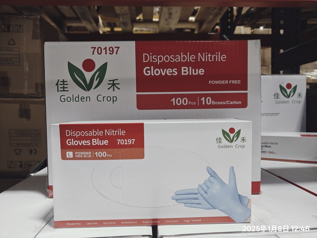 丁腈手套 蓝色 (L号) | Nitrile Gloves Blue L