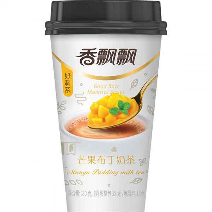 XPP Premium Milk Tea Mango Puddin 80g | 香飘飘 好料系 芒果布丁奶茶 80g