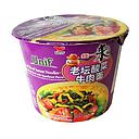 Unif Bowl Instant Noodles -Artificial Beef with sauerkraut flavor 125g | 统一 老坛酸菜 碗面 125g