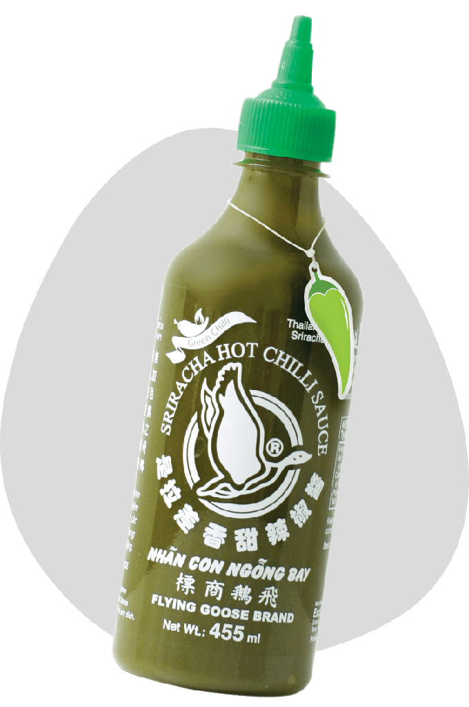 Sriracha vihreä chilikastike 455ml | 飞鹅牌 Sriracha 绿辣椒香甜辣椒酱 455ml