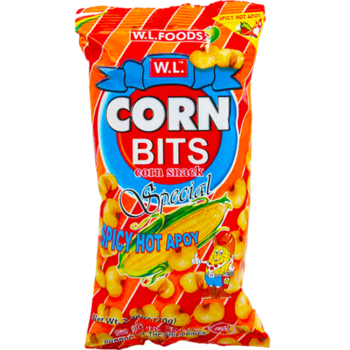 W.L. Corn Bits Spicy Hot Apoy 70g | W.L W.L 香脆炸玉米 70g