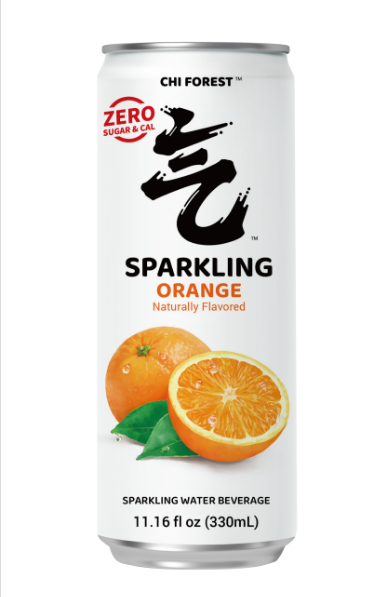 元气森林 0卡0脂 柑橙味 苏打水 罐装 330ml | Chi Forest Sparkling Water Orange Flavor TIN 330ml