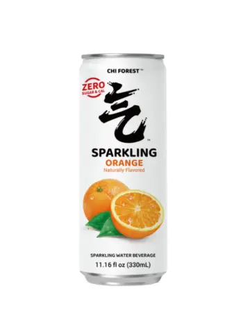 Chi Forest Sparkling Water Orange Flavor TIN 330ml | 元气森林 0卡0脂 柑橙味 苏打水 罐装 330ml