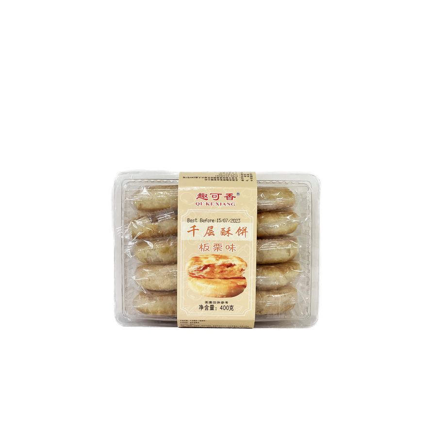 QKX Puff Pastry Mung Bean Flavor 400g | QKX 绿豆千层酥 400g
