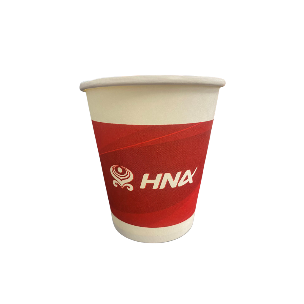 Punainen paperinen kahvikuppi 268 ml (50 kpl / yksikkö) | 红底白字 咖啡杯 268ml (50个/条)