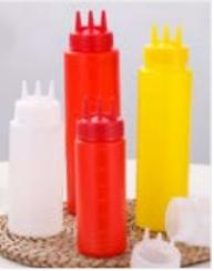 3 Hole Plastic Sauce Dispense Squeeze Bottle 24oz/600ml| PP材质 塑料挤酱瓶 三孔款 24oz
