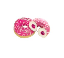 草莓味 迷你甜甜圈(带夹心) 23g*120个/箱 | Mini Strawberry Donut with filling 23g*120/CTN