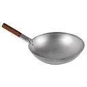 Black/White Steel wok 13 inch--34cm | 13寸 木柄黑/白钢炒锅