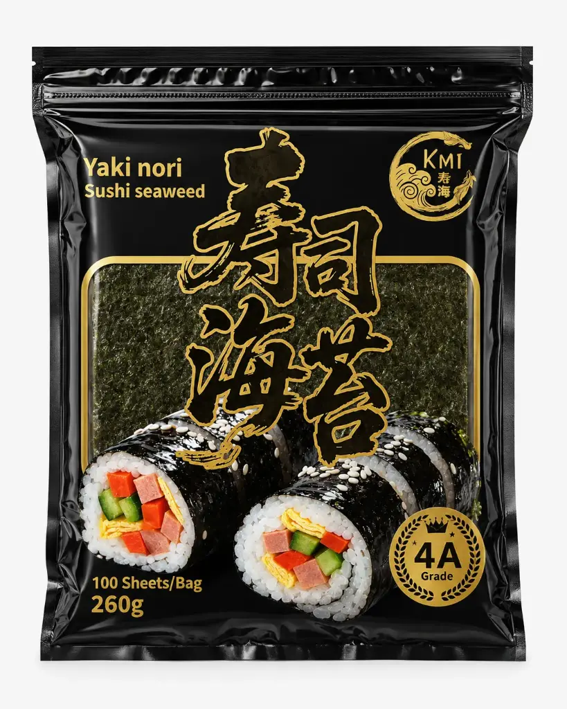 Komichiwa  / KMI Roasted Seaweed 4A, 100pcs 250g | 中国寿司紫菜 4A 100张/250克/包