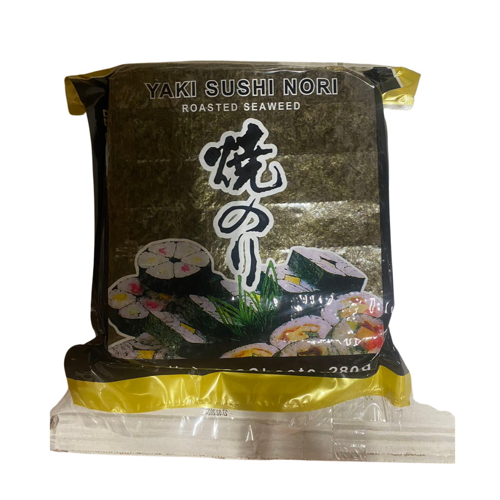 Paahdettu Merilevä Puolikkaat Arkit 200 kpl / 280 g | 中国寿司紫菜B+ 半切 (200张/280g / 包)