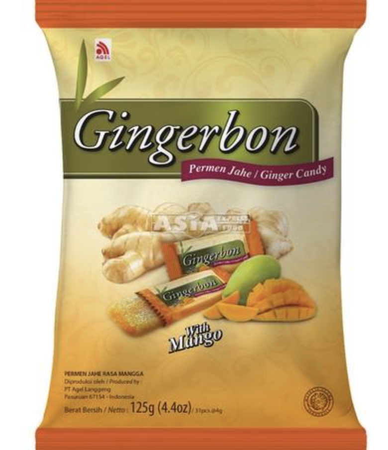 GINGERBON 姜糖 芒果味 125g | GINGERBON Ginger Candy Mango Flav. 125g