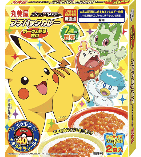 JP MARUMIYA Pokemon Instant Curry Pork & Vegetable Flav. 120g | 丸美屋 宝可梦速食咖喱 猪肉蔬菜味 120g 