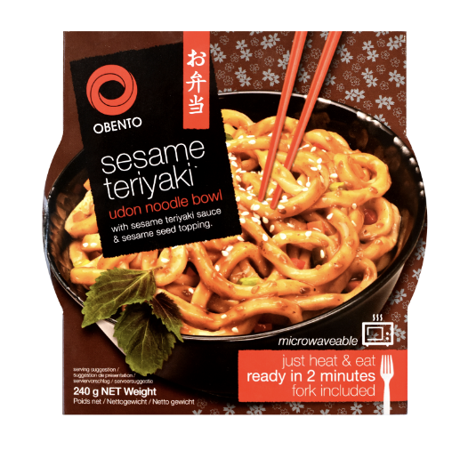  OBENTO Udon Nuudelit Seesami Teriyaki Maku 240g | OBENTO 速食乌冬面 照烧芝麻味 碗装 240g