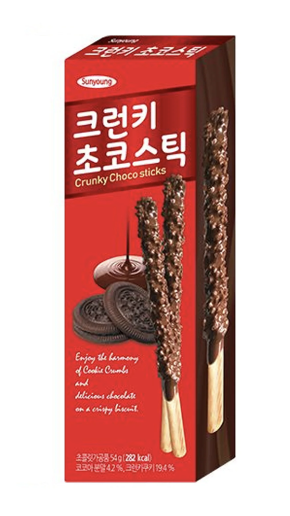 SUNYOUNG 香脆巧克力饼干棒 54g | KR SUNYOUNG Crunky Chocolate Stick 54g