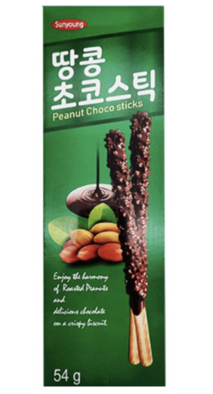 SUNYOUNG Suklaatikku Maapähkinän Maku 54g | SUNYOUNG 巧克力饼干棒 花生味 54g