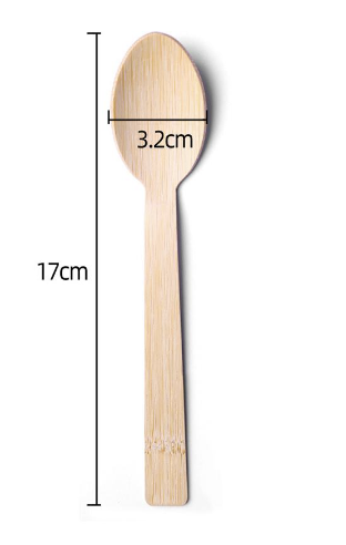 Disposable Tableware Bamboo Spoon 17cm 10pcs | 一次性餐具 竹勺 17cm 10支装 