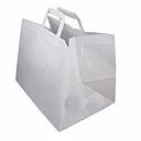 White Flat Handle Paper Bag 32*17*25cm