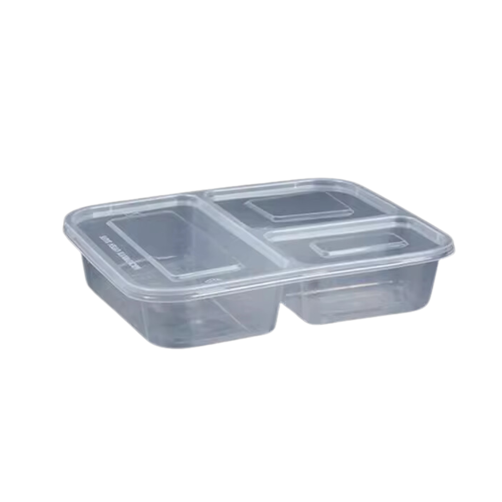 Take Away Box 1000ml 3 PARTS (150sets) | 三格外卖盒 1000ml (150套) / 箱