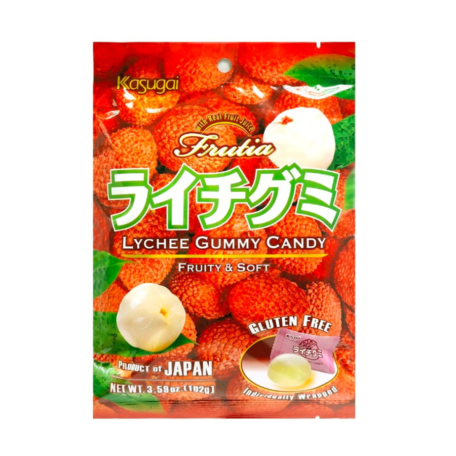 JP Kasugai Gummy Lychee Flav. 100g | 日本 Kasugai 果汁软糖 荔枝味 100g