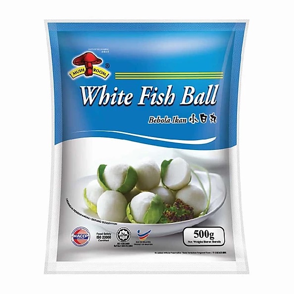 Mushroom White Fish Ball - Small 500g | 香菇牌 小白丸 500g