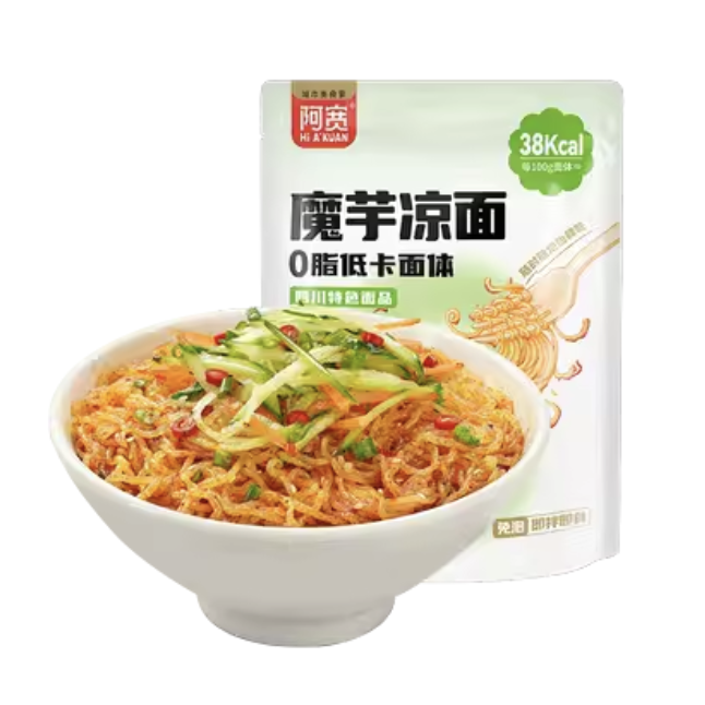 白家 魔芋凉面 椒香甜醋味 255g | BJ Instant Konjac Noodle Sweet & Sour Flavor 255g