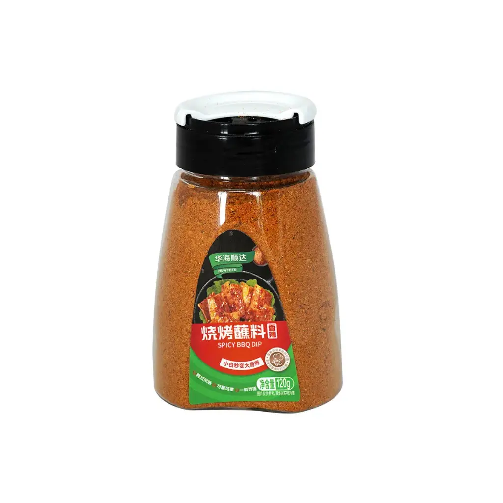 HHSD Hot Spices Taste BBQ Dip Seasoning Bottle 120g | 华海顺达 烧烤蘸料 香辣味 瓶装 120g