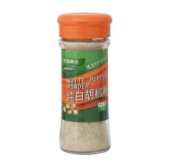 HHSD valkopippurijauhepurkki 35g | 华海顺达 纯白胡椒粉 瓶装 35g
