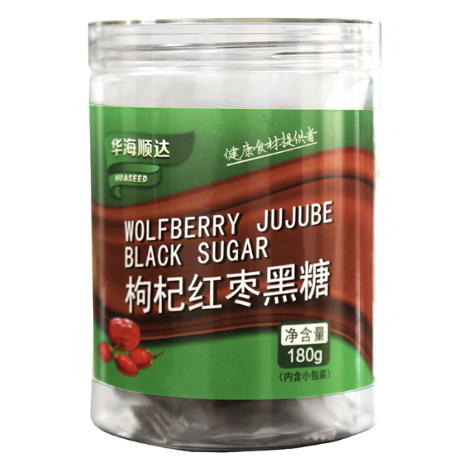 华海顺达 枸杞红枣黑糖 瓶装 180g | HHSD Black Sugar with Goji Berry & Date Flv 180g
