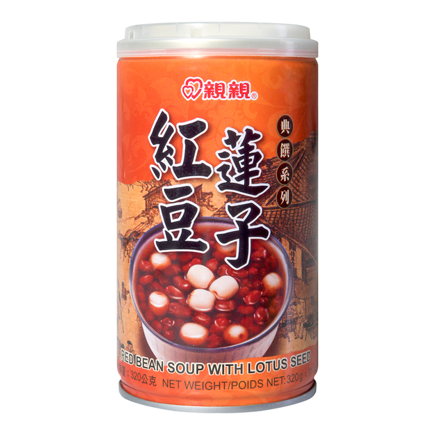 TW QQ Canned Red Bean Soup with Lotus Seed 320g | 亲亲 红豆莲子粥 320g