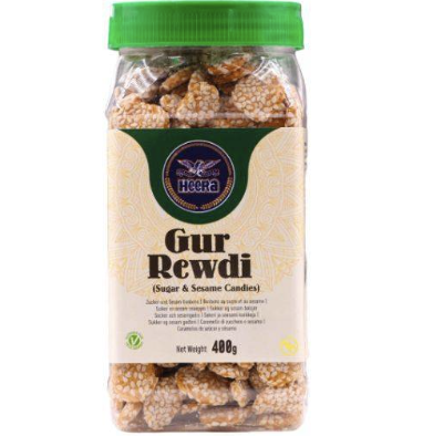 HEERA 印度芝麻甜点 400g | HEERA Gur Rewdi Tubs 400g