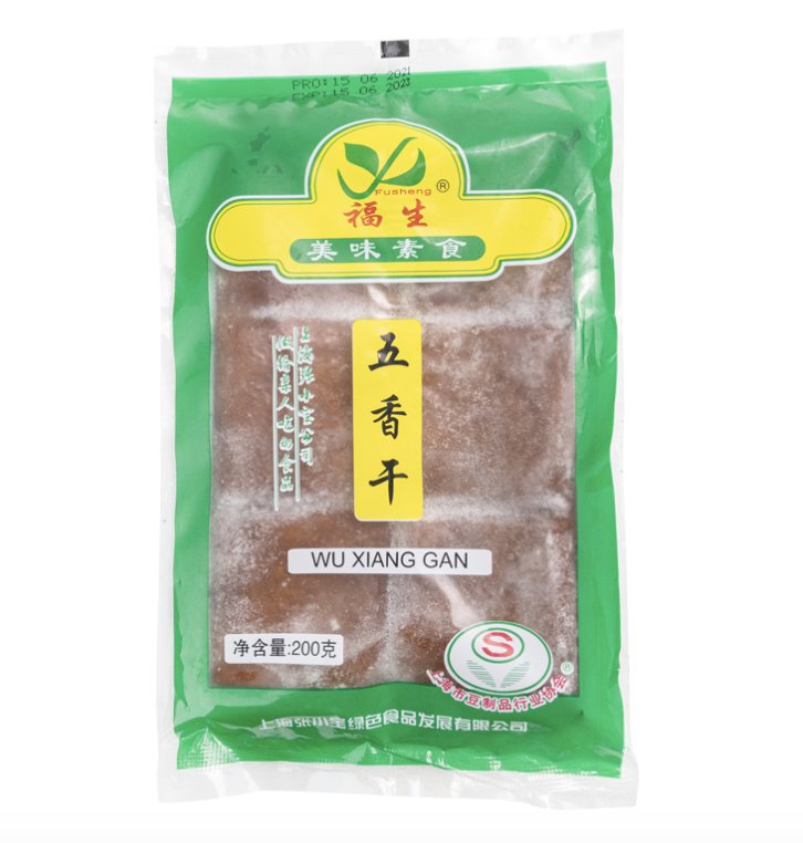 Pakastetut viismaustetut tofuviipaleet 200g | 张小宝 五香豆干(片状) 200g