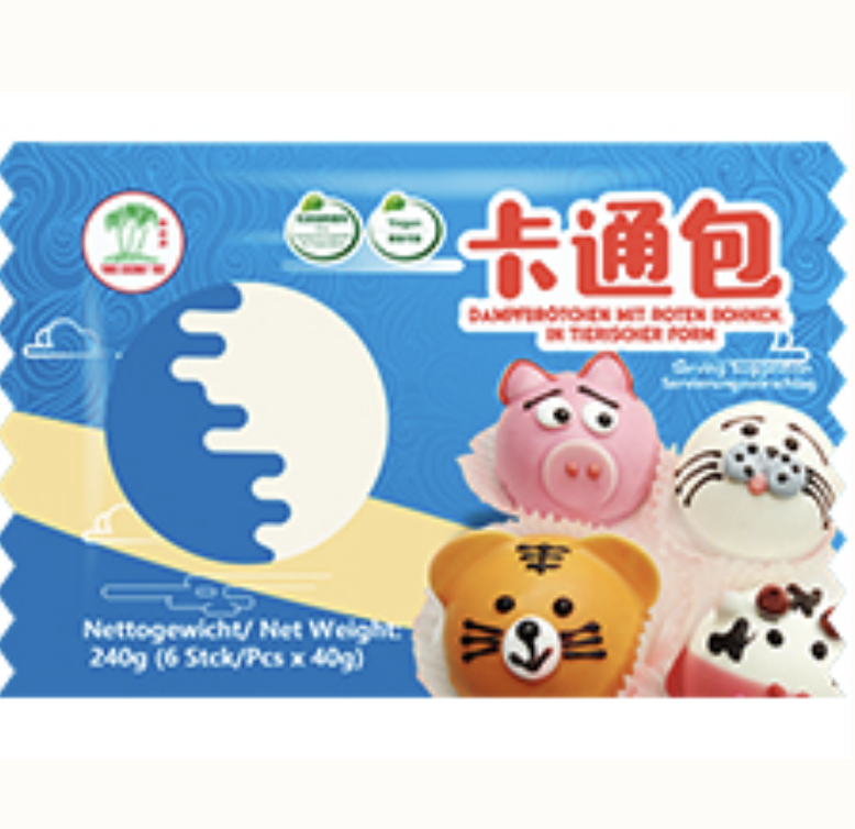 TCT 卡通包 红豆味 240g | TCT Frozen Cartoon Bun Red Bean Flavor 240g