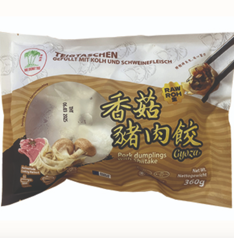 Keitetyt dumplings (sika ja shiitakesienitäyte) 360g | TCT 猪肉香菇水饺 360g