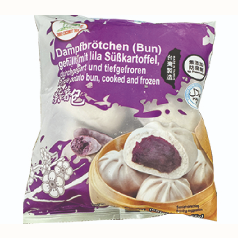 Höyrytetty makea täytepaketti – violetti bataatti  390g | TCT 紫薯包 390g