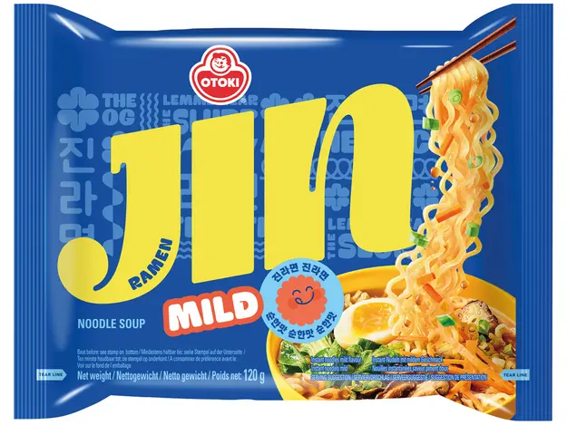 KR OTOKI Jin Ramen Mild 120g | 韩国 OTOKI 金拉面 微辣味 120g