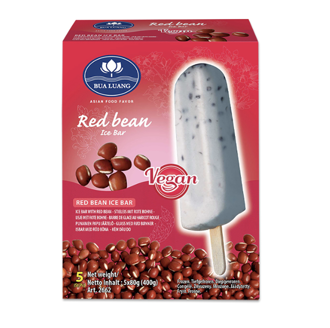 BUA LUANG 红豆冰棒 5*80g | BUA LUANG Ice Bar With Red Bean 5*80g