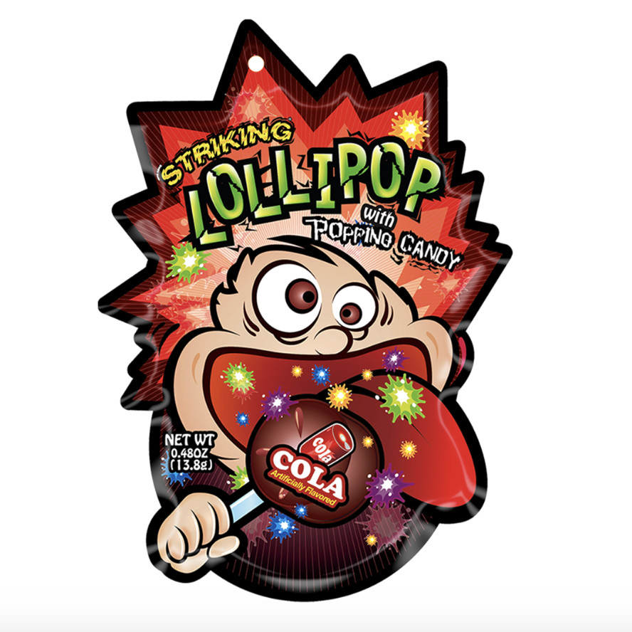 STRIKING 跳跳棒棒糖 可乐味 13.8g | STRIKING Lollipop Popping Candy Cola Flavor 13.8g