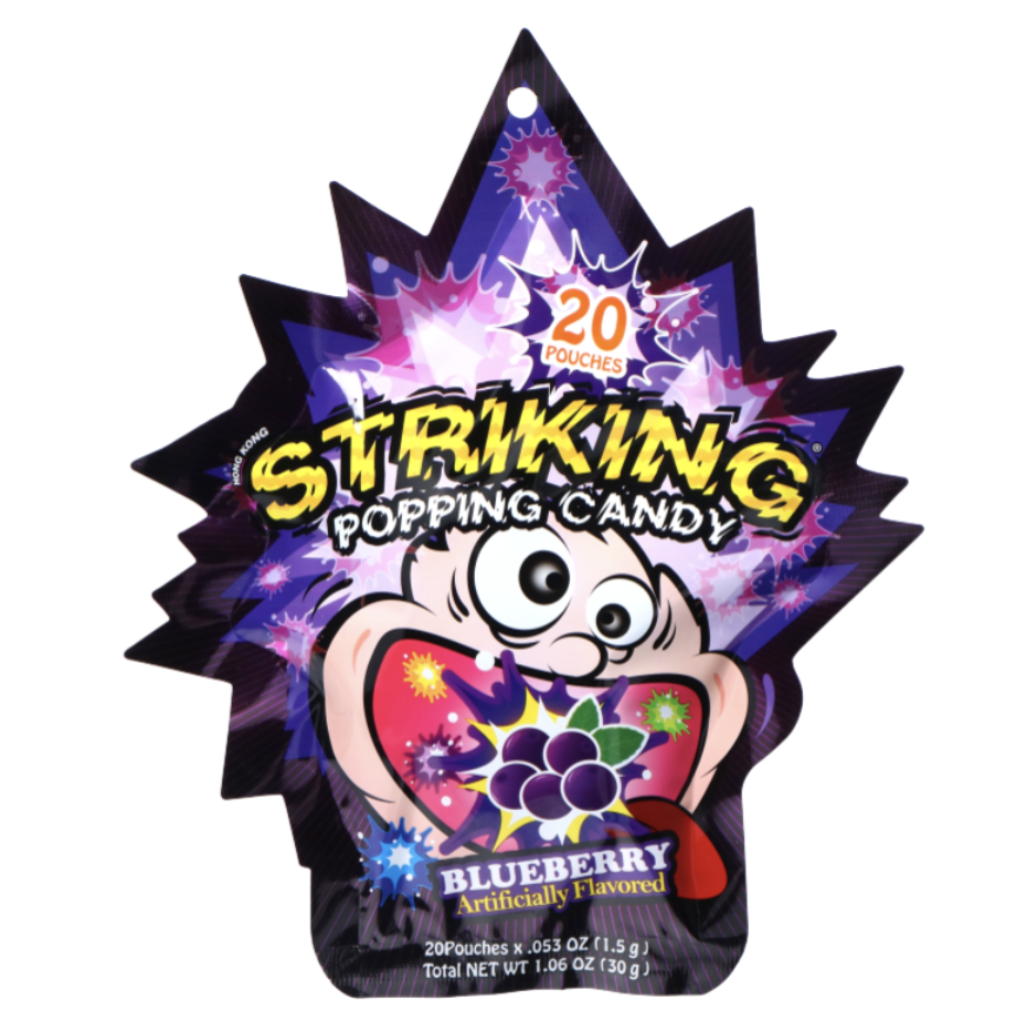 STRIKING 跳跳糖 蓝莓味 30g | STRIKING Popping Candy Blueberry Flavor 30g