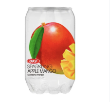 OKF Hiilihapotettu juoma, omena-mangon maku 350ml ｜气泡水 苹果芒果味 350ml