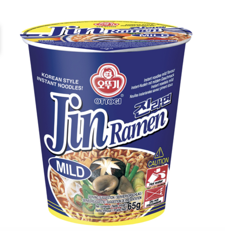 韩国 OTTOGI 金拉面 微辣味 杯面 65g | KR OTTOGI Jin Ramen Mild Flavor Cup 65g