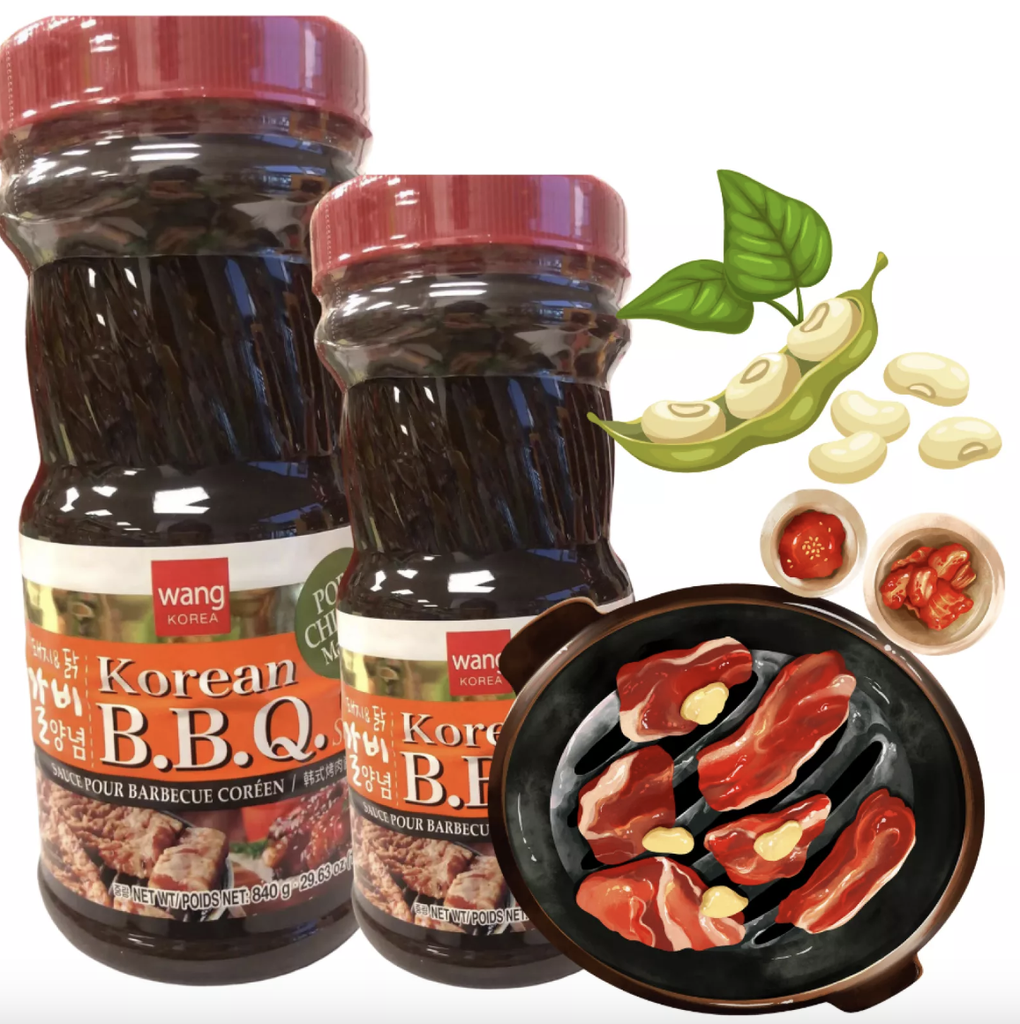 WANG Korealainen BBQ-soijakastike kana ja possu 840g | WANG 韩式烤肉酱油 猪肉鸡肉 840g