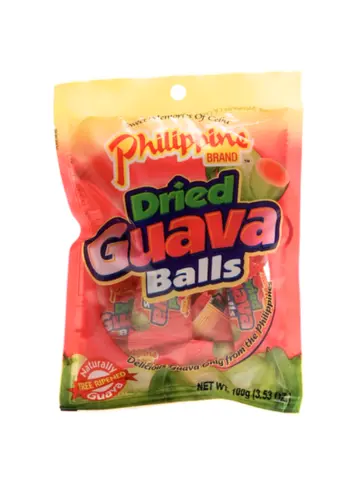 菲律宾品牌 番石榴干果球 100g | PHILIPPINE BRAND Dried Guava Fruit Ball 100g