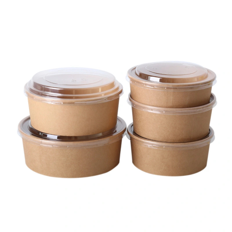 1100ml Paper Salad Bowl (184mm PP lid for hot meal) 300sets/CTN | 1100ml 纸质 沙拉外卖碗 (耐高温盖) 300套/箱