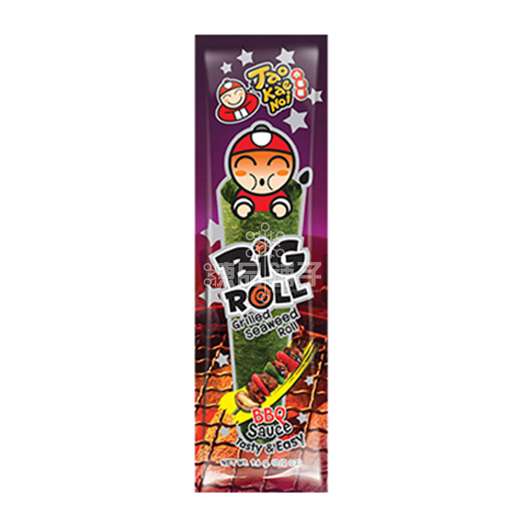 TAOKAENOI Big Roll BBQ Flavor 3g/unit | 泰国小老板 海苔大卷 烧烤味 3g/根