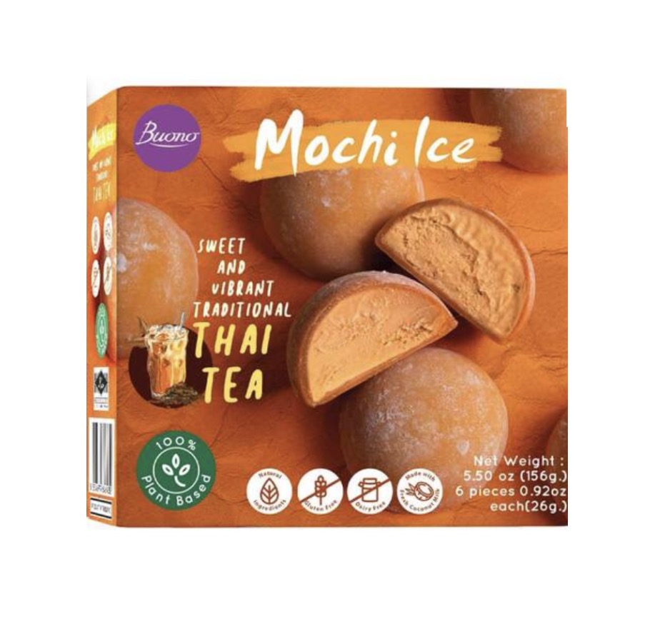 BUONO 麻薯冰淇淋 泰式奶茶味 156g | BUONO Mochi Ice Dessert Thai Tea Flavor 156g
