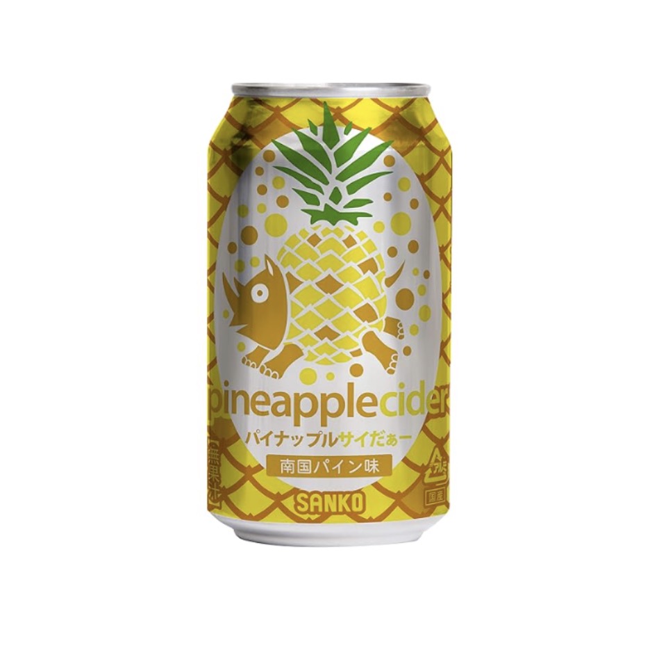 SANKO 苏打汽水 菠萝味 350ml | SANKO Soda Pineapple Flavor Can 350ml