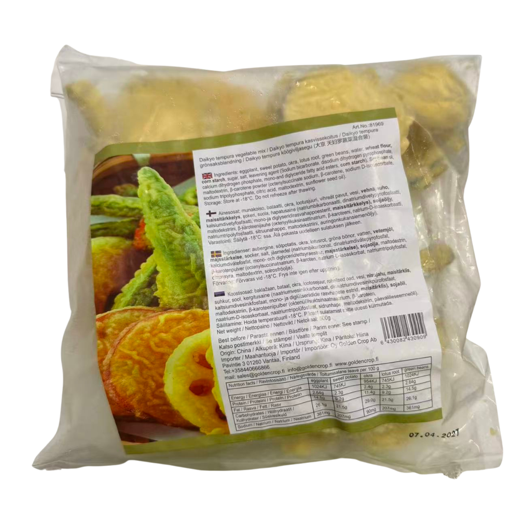 Kim Esipaistettu tempurakasvissekoitus 500g | 大京/禾味 预炸天妇罗蔬菜混合 500g
