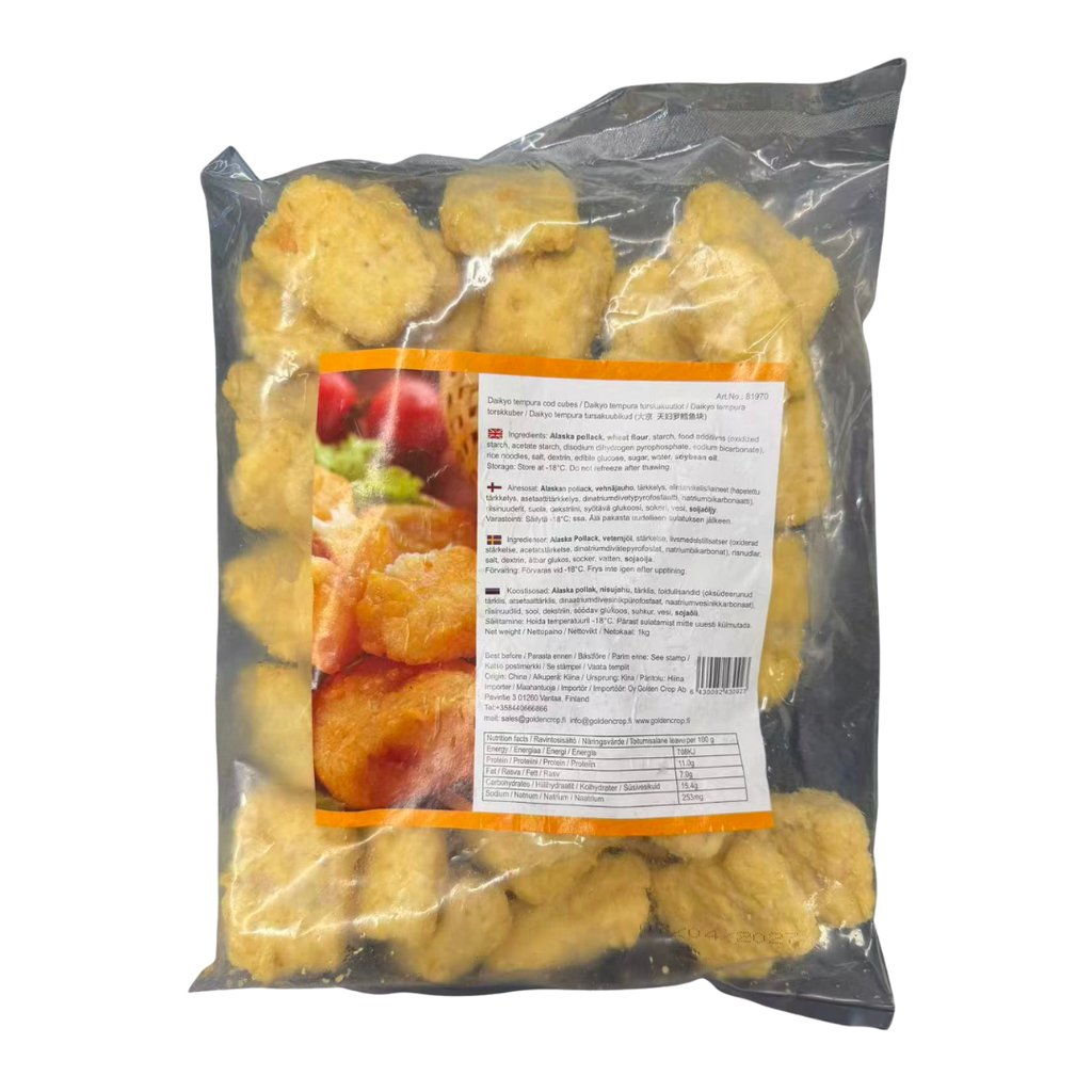 Tempura cod cubes 1kg | 天妇罗鳕鱼块 1kg