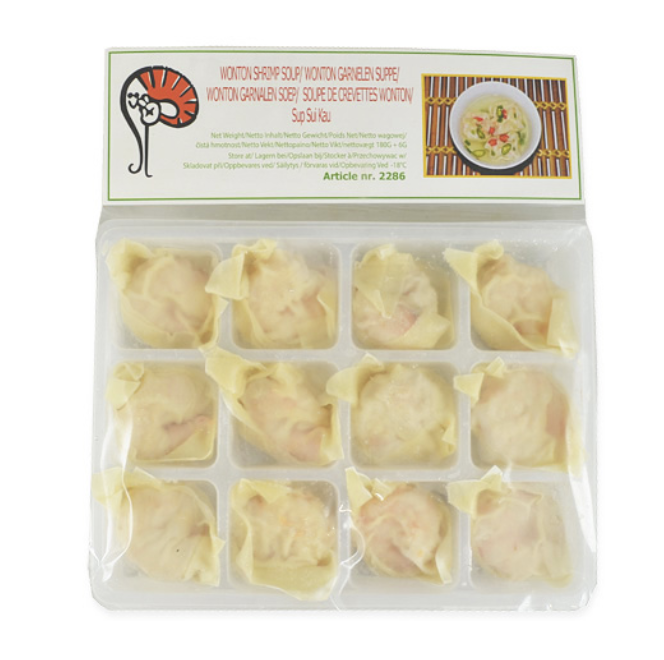 Katkarapuwontonit (12 kpl pakkauksessa) 180g | MOOIJER 鲜虾云吞 12个装 180g