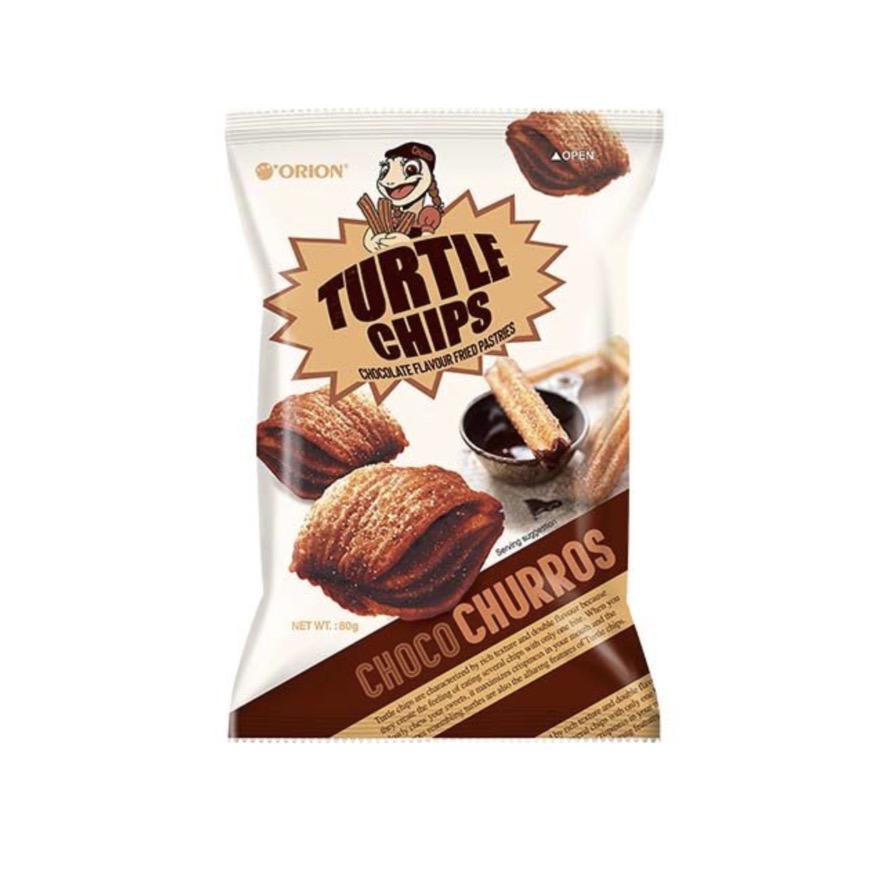 ORION Turtle Chips Chocolate Flavor 80g | 好丽友 浪里个浪 巧克力味 80g